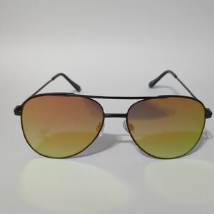 Stylish Black and Gold Aviator Sunglasses